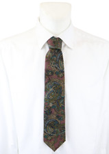 PIERO GUCCI Krawatte Herren 145 x 9 cm Vintage Krawatte Paisley Print Seide