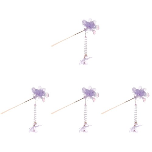 Purple flower hair stick for - flower,