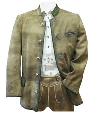 Lederjacke Trachtenjacke Sakko Jacke Trachtenjanker Leder Hirschleder-Optik