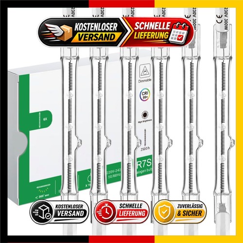 6er pack r7s halogenstab - 6er, 118mm