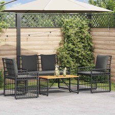 4tlg Gartenmöbel Set Rattan