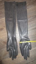 Latex Handschuhe lang schwarz Gr. XL  Gummi Rubber ungetragen
