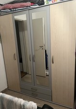 Kleiderschrank, weiß, mit