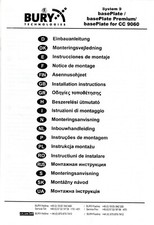 Einbauanleitung: BURYSystem 9 BasePlate / Premium / für CC9060