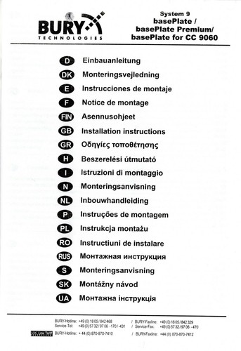 Einbauanleitung burysystem 9 - burysystem,