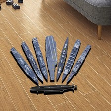 4D 8x Zusammengebautes Kriegsschiffmodell Plastik DIY Montagesatz Spielzeug für
