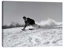 Leinwandbild Skifahrer auf der