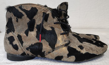 Think! Schuhe Gr. 38 Gegerbtes Leder Desert Boots Glänzend