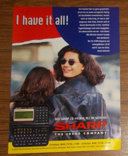 Seltene werbung sharp 4450m - seltene, zq-4450m