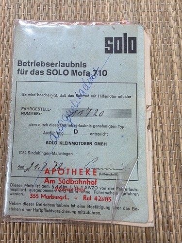 Solo mofa 710 papiere - solo,