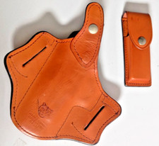 Leder Gürtelholster Waffenhalter Pistole Holster Revolver Gürteltasche #163