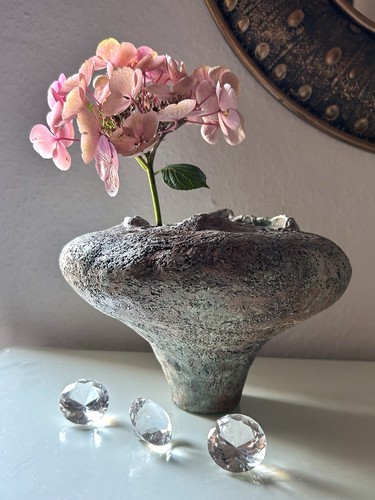Keramik vase grau - keramik, grau,