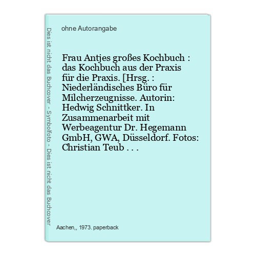 Frau antjes großes kochbuch - kochbuch,