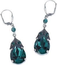 Krikor Ohrring Damen Scarabeus Green silberfarben Standard