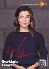 Eva-Maria LEMKE - dt. TV-Moderatorin, ZDF, Original-Autogramm!