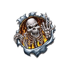 Aufkleber Totenkopf Finger 7 x
