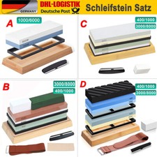 Profi Schleifstein Set, Abziehstein Wetzstein 400/1000 3000/8000 Messerschärfer