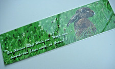 Lesezeichen für Jäger und Naturfreunde, Hase mit Jägerspruch