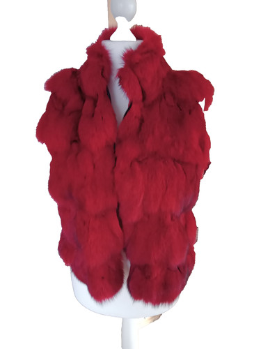 Rote echte pelzweste - echte, blaufuchs