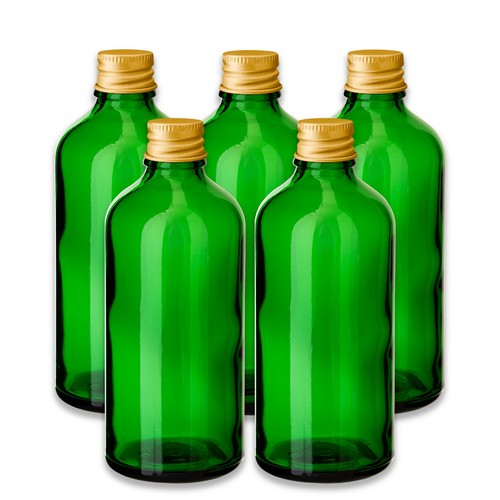 Grüne glasflasche 100 ml - grüne,