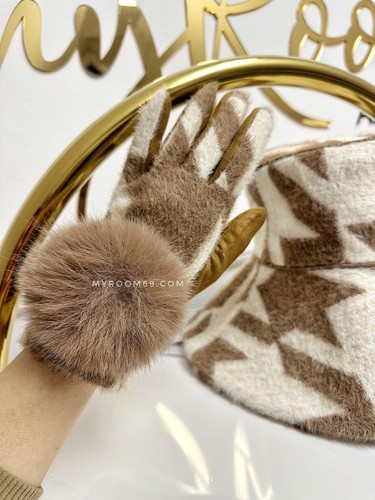 Damen braun handschuhe mit - damen,