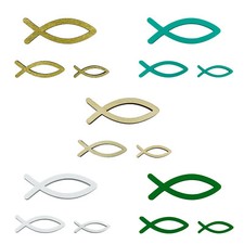 Deko Fisch 3er Set Holz Fische