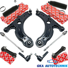 2x Querlenker + 2x FEBI Spurstange + Koppelstangen für VW GOLF 4 BORA AUDI A3
