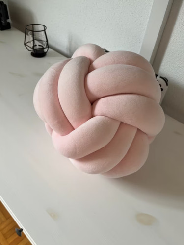 Knotenkissen 27cm rosa - knotenkissen,