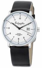 Eichmüller Herrenuhr Analog Quarz Uhrband schwarz Stil Bauhaus Datum weiß