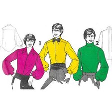 Vintage 1960s Muster – Herren Katze Hemd - Tanz Brust = 91.4cm (91.4cm)