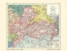 Oberamt Wangen Bauser Hand-Atlas REPRINT der KARTE von 1885 Isny Immenried 