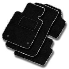 ME54-1 Satz Autoteppiche Velour STREAK Weiß für Mercedes-Benz AMG GT C190 ab 201