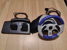 MAD CATZ MC2 Racing Steering Wheel and Pedals für PS2 Blau Lenkrad Fusspedale