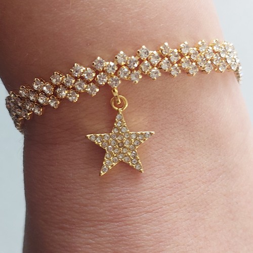 Fußkette edelstahl vergoldet - fußkette,