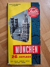 Falk Stadtplan München mit Strassenverzeichnis 26. Auflage 1966