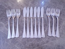 WMF Modell DEN HAAG Cromargan Fischbesteck 6 Personen 12 Teile TOP