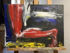 Rotes Bein, Öl und Acryl auf