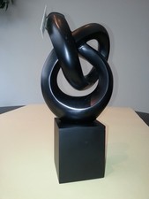 Abstrakte Skulptur, Deko-Objekt, Figur,  mit Sockel, Aufsteller, Anthrazit