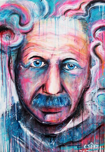Einstein gemälde abstrakt - gemÄlde, c