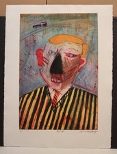 Jacek Sroka (*1957 Polen) Mann im Pullover mit Krawatte Farb-Radierung - 6/193