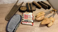 DDR Vintage Schuhpflege-Set – Bürsten, Schuhspanner, Schuhcreme, Stiefelknecht