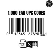 1000 EAN UPC Codes for Amazon