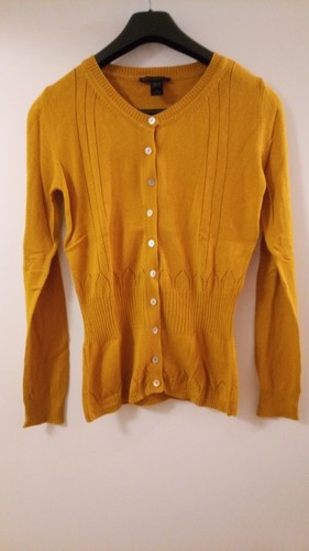 Senfgelbe strickjacke mit - strickjacke,