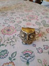 Vintage Messing massiv Eule Deko oder Briefbeschwerer