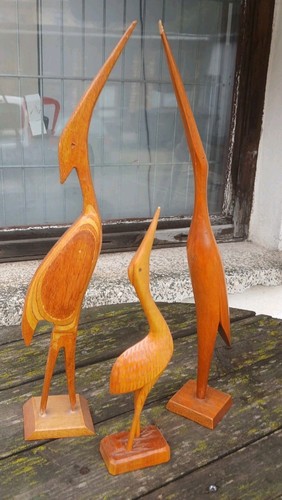 Holzkranich 42 5 cm - 3, x