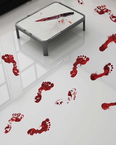 Horror fußabdrücke als boden - fußabdrücke,