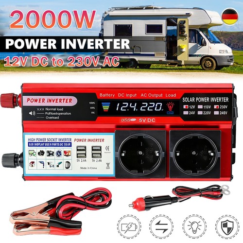 2000w wechselrichter 12v - wechselrichter, auf