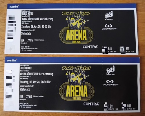 Tokio hotel nürnberg - 2x,
