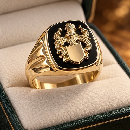 Herren siegelring 333 - 333, gold