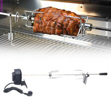80cm Profi BBQ Grillspie? mit Edelstahl Motor Drehspie? Gasgrill Garten BBQ